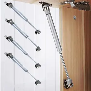 Rubber/Iron Head 100N Gas Strut, 4 Counts Hydraulic Rod, Cabinet Door Buffer Support Rod, Gas Strut for Cabinet, Drawer, Wardrobe, Home Accessories