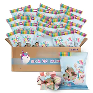 Sophiepops & Gumdrops Magical Unicorn Poop Marshmallows Rainbow Candy 3.53oz 24 Pack Non-Fat Nut Gluten Free Easter Party Favors