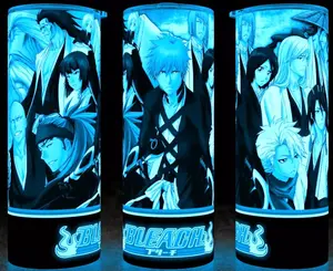 Glow in the Dark Bleach - Ichigo Kurosaki Anime Cup Mug Tumbler 20oz with Lid and Straw - Elegant Drinkware for Anime Fans - Perfect for Hot or Cold Drinks! Stainless Steel. Flasks Plastic Stylish Aesthetic