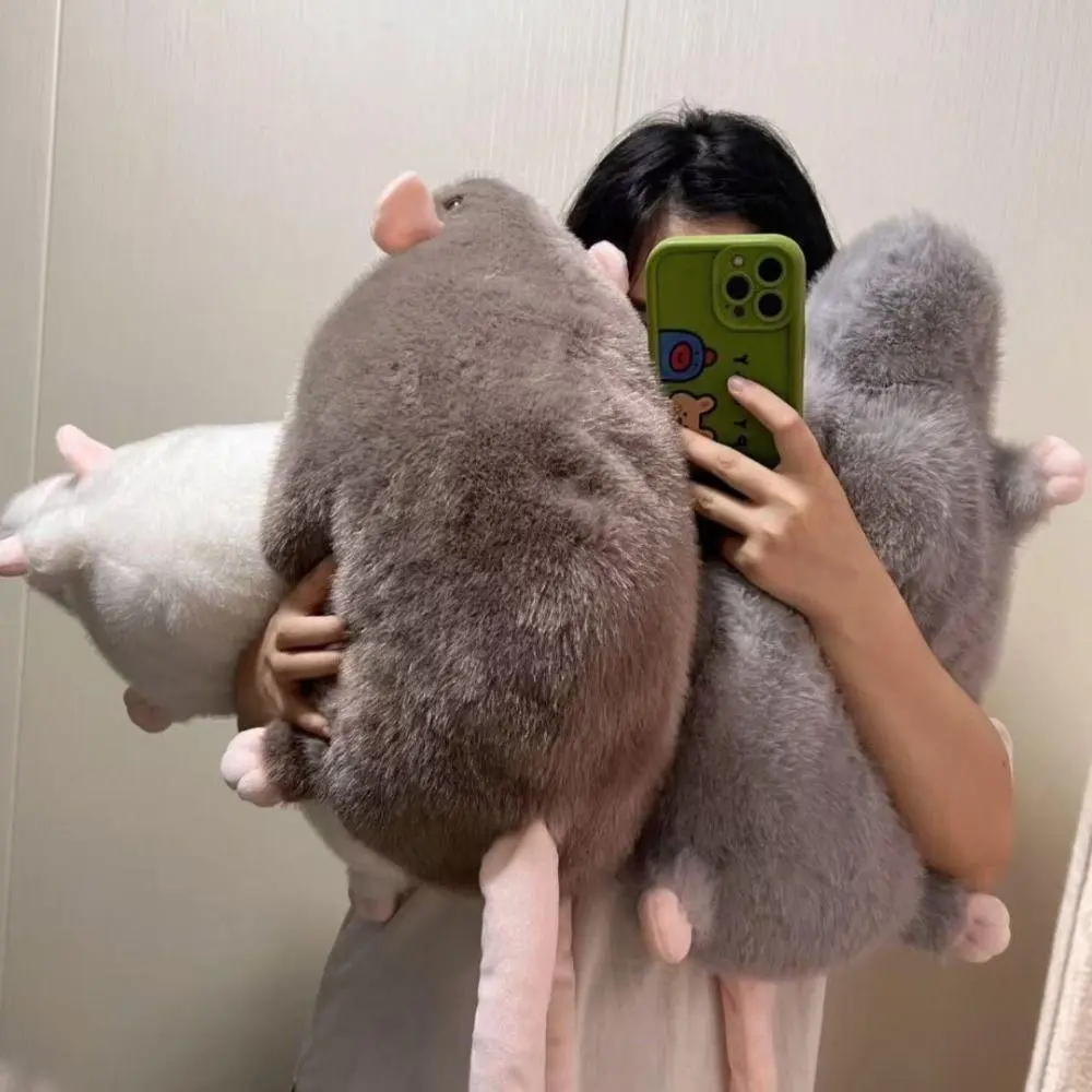 Oversized Fancy Rat Stuffed Animal - 10"-22" Durable Soft Fluffy Doll with Soft Fabric, Cute Stuffies Collectible Toy, Oddities Gift for Kids' Birthdays