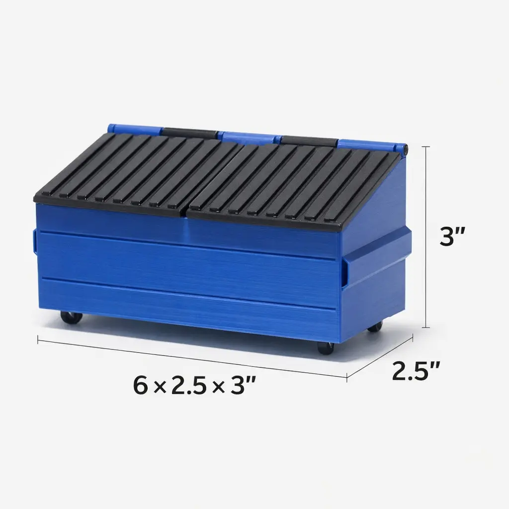 Mini Dumpster Desktop Bin – Cute Organizer for Office & Home Trash Bins Decorative Bin