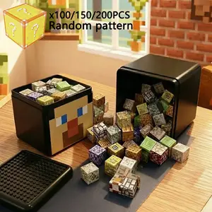 200PCS Magnetic Building Blocks Set with Storage Box, Building Sets, Random Magnet Blocks Tiles Stacking, STEM Montessori Children Sensory Toys for Kids Ages 3-5 4-8, 3D Educational Construction Learning Set, Christmas Birthday Gifts for Kids