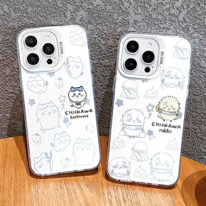 Chiikawas Hachiwares Phone Case for iPhone 17 16 15 14 Plus 13 12 11 Pro Max X Xs XR 8 7 Samsung S21 S22 S23 S24 S25 Matte Colorful Silver Hard Cover