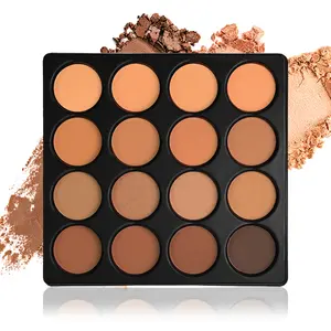 Romantic Flower 16-Tone Contour & Concealer Palette, Medium to Deep Shades, Matte Finish, Waterproof & Oil-Control, Natural 3D Sculpt, Long Lasting Foundation, Face Makeup Cosmetic