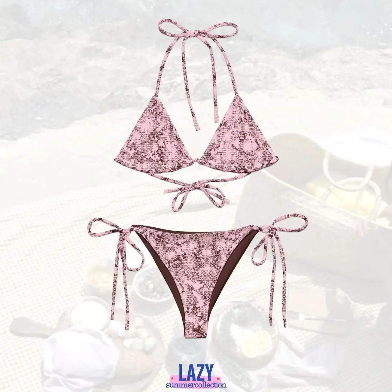 Wild Animal Print String Bikini Set 2L7