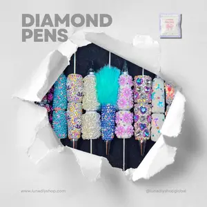 【Handmade】Diamond Pen - Glitter Beadable pen Hand-Bedazzled Writing Instrument with Dazzling Crystals for Unique Beauty and Sparkling Radiance