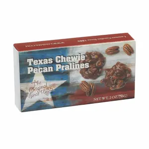 Lammes Candies Texas Flag Chewie Pecan Pralines 2 Pieces Per Box, 48 Box