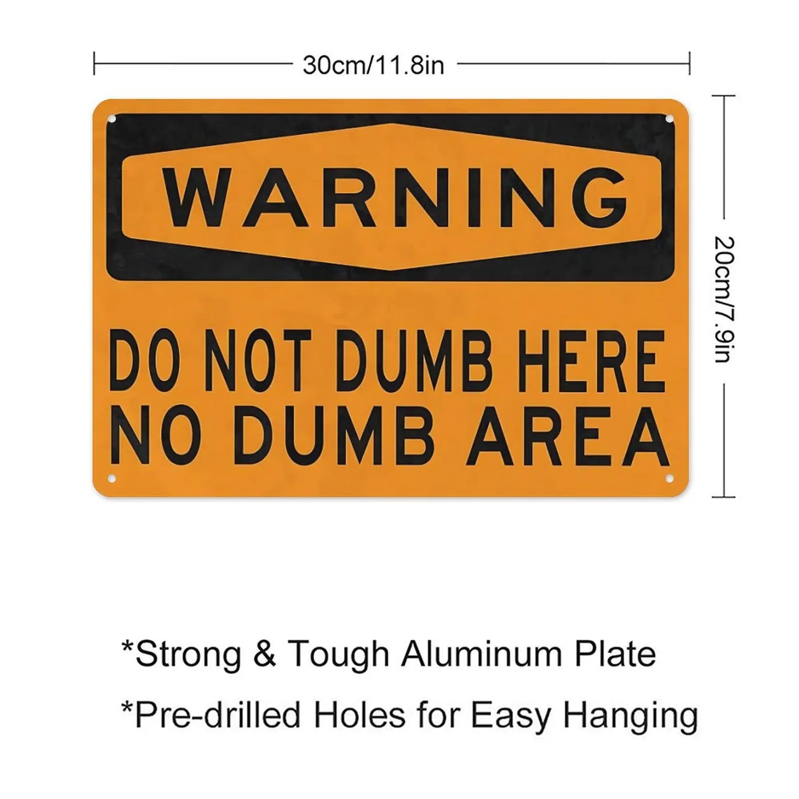 "Do Not Dump Here" Aluminium Metal Warning Sign, 8x12 Inch Durable Home Supplies Decoration, Office/Garage Detailing Products, Hilarious Gag Gift for Coworkers,summervibes Signage Yard Sign
