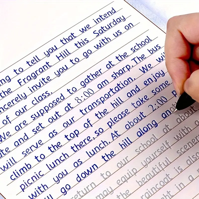 English Letter Writing Practice Book, 1 Piece Reusable Handwriting Practice Calligraphy Book, School & Educational Supplies, Lettering, Teaching Supplies, Classroom Supplies