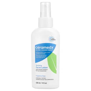 Ceramedx Soothing Facial Lotion, Fragrance Free, 4 fl oz (118 ml)