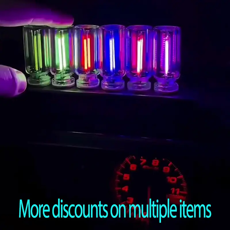 USB Night Light - Touch Dimming LED, Aesthetic Compact Glass Design, Adjustable Mobile Plug-and-Play Portable Lighting for Bedroom, Car Interior Ambient Decor, Ceramic