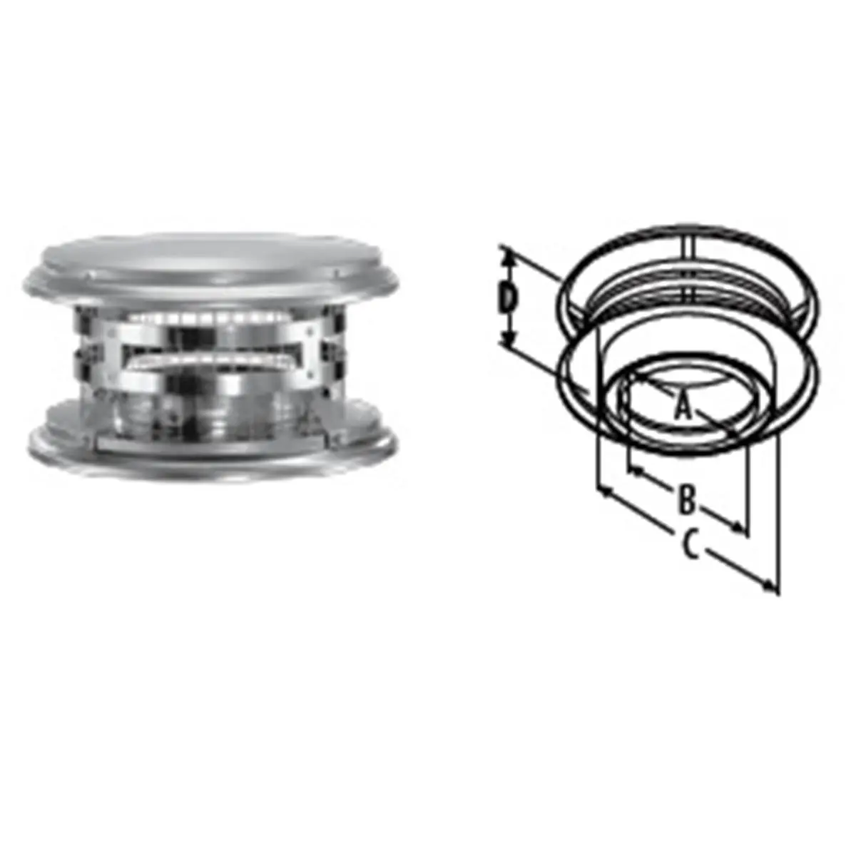 New M & G Duravent (Duratech) 6DT-VC Stainless Steel Metal Cap - 6-Inch Inner Diameter Spark Arrestor Screen for Chimney Pipes