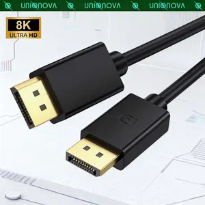 UNIQNOVA DisplayPort 1.4/2.1 Cable, 8K/16K Video Cables, Gold Plated Connectors, 16K@80Hz,8K@240Hz-60Hz,4K@240Hz-144Hz,2K@240Hz,HDR,Compatible for Gaming,Monitor,PC,Laptop,TV,Projector,Entertainment and Work, 3.3FT/6.6FT/10FT