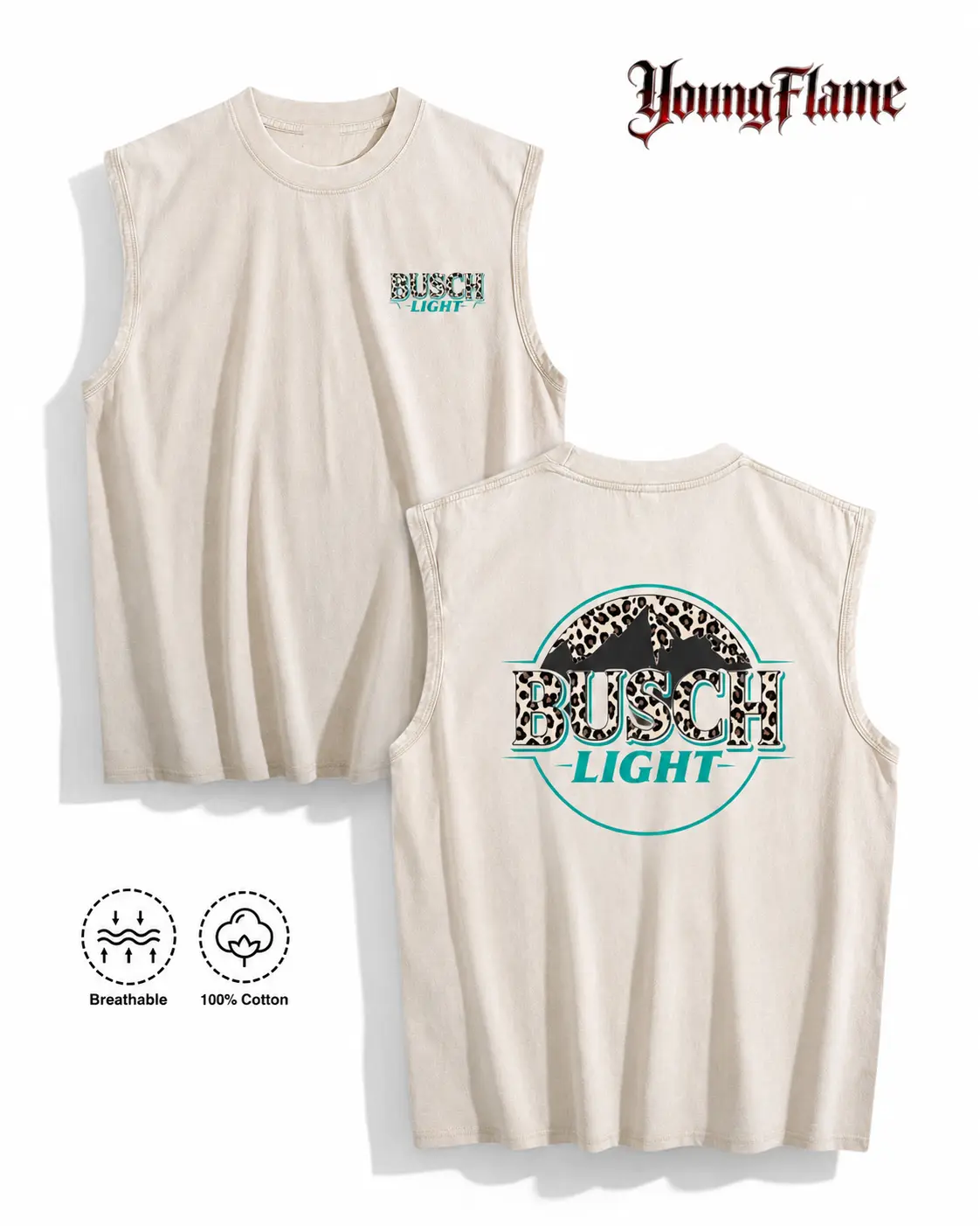Men Summer Tank Top Wild Cheetah Print Art graphic tees A comfortable summer gift Rodeo streetwear y2k clothing Washed Sleeveless Shirt Acid T-Shirts humorous tshirt fall fashion outfit casual cotton