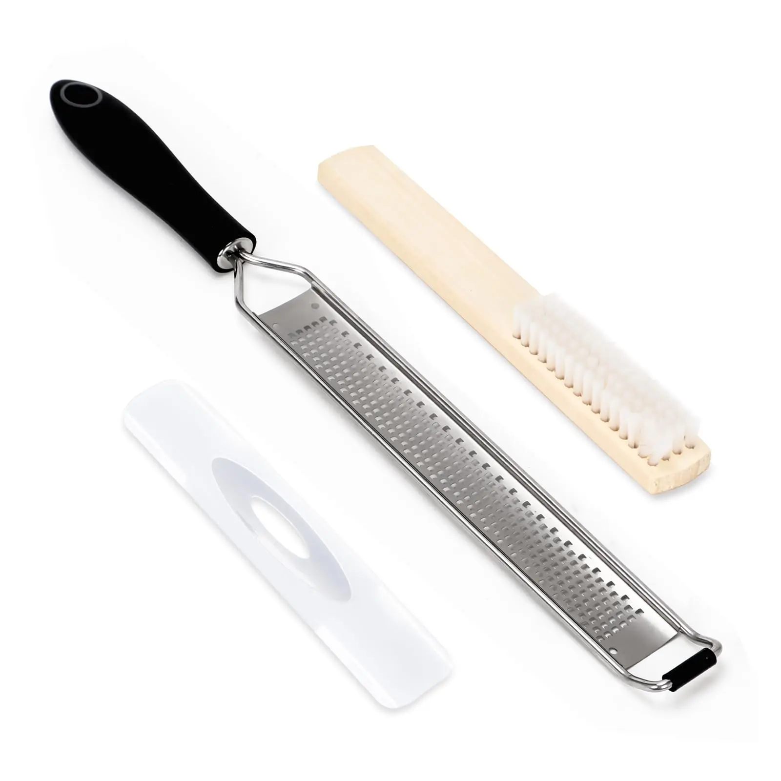Cleaning Brush Included/premium Stainless Steel Kitchen Grater - Handheld Zester For Cheese  Lemon Garlic & Chocolate.
