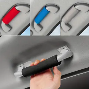 2Pcs car handle covers, soft car handle covers, car door handle protectors, car roof pull gloves, car general car door handle protective cover, hand cover interior set, Car Accessories
