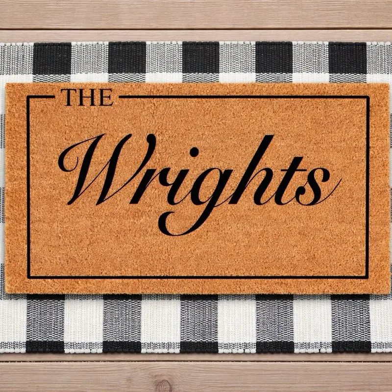 Custom Door Mat, Last Name Doormat, Outdoor, Welcome Doormat, Front Door Decor, Wedding Gift, Closing Gift, Housewarming Gift, Handmade Personalized Welcome Doormat, Grandparent Gift