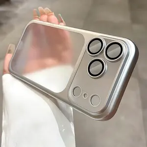 Electroplated Phone Cases for iPhone 17 Pro Max 16 15 14 13 12 Pro Max Plus, Luxury Matte Semi-Transparent, Full Camera Protection, Ultra-Slim Shockproof, Ultra-Thin All-Inclusive Drop-Proof Colorful Case for iPhone 17 Pro Max