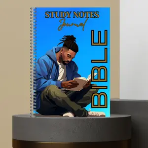 45. Young Men Bible Study Notes Journal Men Collection Matte Finish Hard Cover 120 Pages Spiral Binding for Spiritual Growth