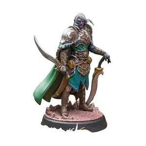 Levin Night Blade Series 3D Resin Print Tabletop Miniatures - Artistic Unpainted RPG Scale Hero Figure with Heroic Pose, Unpainted Base, Customizable Home Decor Statue for RPG Tabletop Gaming