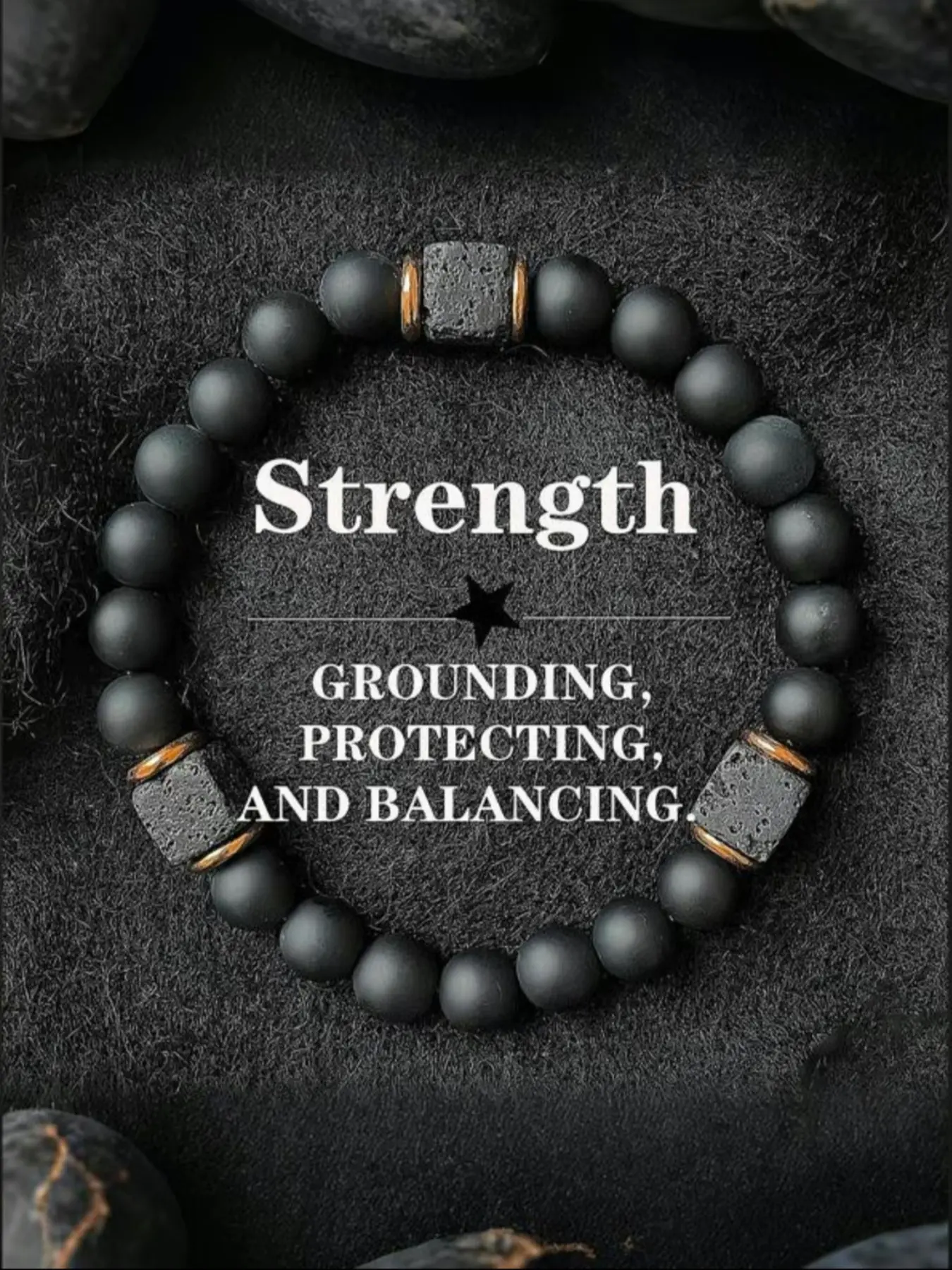 Agate Obsidian Bracelet, 8mm Base Wheel Chakra Stone, Matte Finish Men's Energy Jewelry, Strength, Grounding, Protection and Balance, High-End Bracelet, Boost Confidence, High Quality Bracelet, Exquisite Bracelet