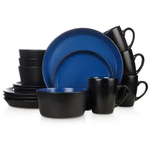 Stone + Lain Albie 16-Piece Stoneware Dinnerware Set