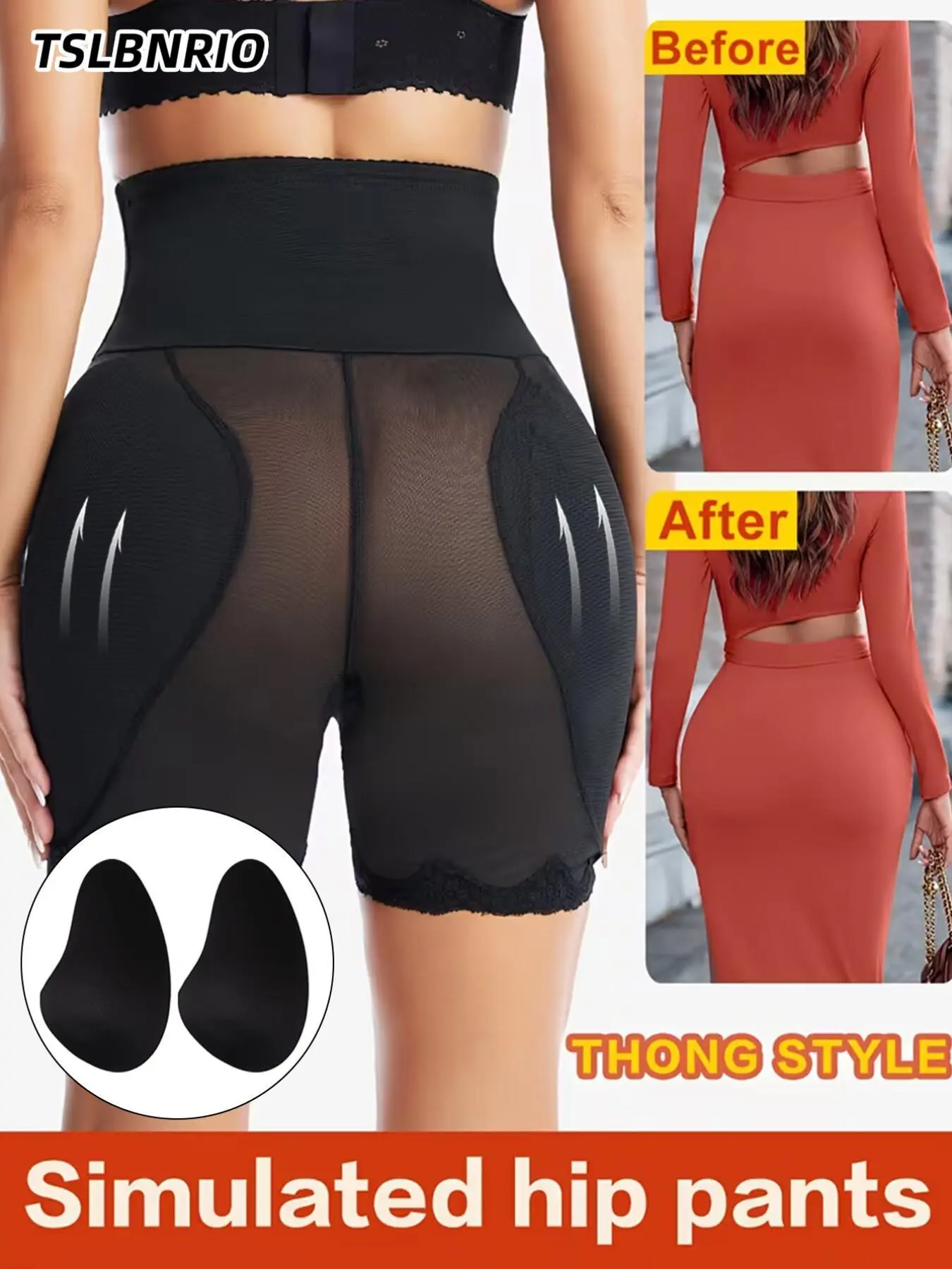1 pair of invisible insert hip pads, invisible and seamless, body padding, hip enhancement, fake hip pads, naturally improve hollows, create perfect curves, silicone leg pads to shape the buttocks - soft and comfortable, enhance curves