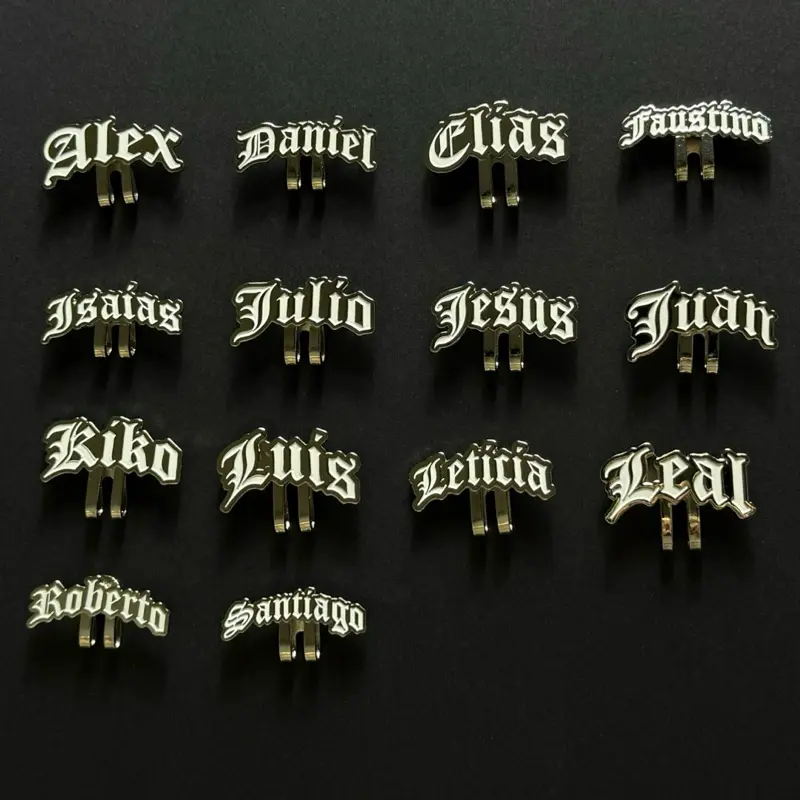 Name Metallic Hat Clips