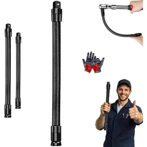 1/2-Inch Flexible Shaft Extension Bar, Tools for Mechanics, Torque Socket-Ratchet Spanner-Electric Wrench Connecting Rod, Portable Hand Drive Tool for Automotive Repair