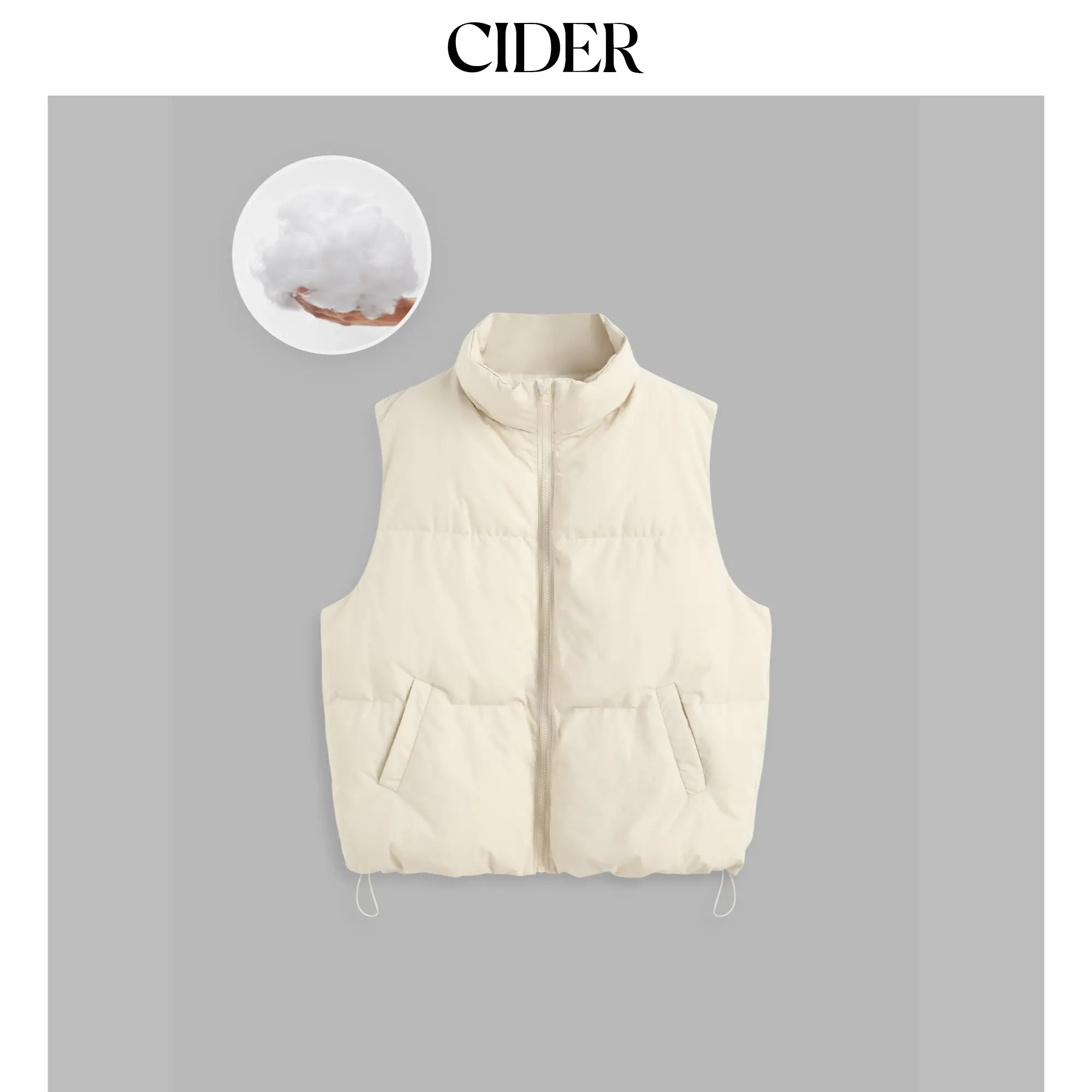 Cider [3 colors, size 0-10] High Neck Puffer Vest