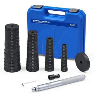 Orion Motor Tech 52-in-1 Custom Bushing Driver Tool Set and Transmission Wheel Axle Bearing Race Seal Installer Remover, Bush Removal Puller Bearing Press Tool Kit, 18-65mm & 74mm Metric Discs Bush Removal Puller Bearing Press Tool Kit, fathersdaygift