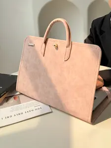 Women's Handle Laptop Bag, Business Computer Bag, Laptop Work Bags, Elegant Leather-Look Scratch-Resistant Case, Compatible with Macbook, Lenovo, Dell, Hp, Asus, Xiaomi, Huawei