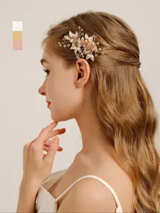 Flower Design Hair Clip, Elegant Rhinestone Decorated Hair Accessories for Wedding Bridal, Fashion Hair Accessories for Party, Daily Clothing Decor, Tiara