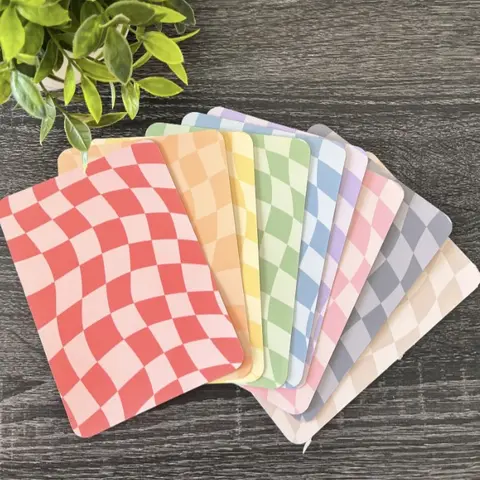 Durable Cardstock Kindle E-Reader Single Insert Flair Screen Scratch Guard - Device Protection, Perfect Fit for Colorsoft/Oasis Covers, Checkered Case Covers, Paperwhite Skins, Book Lovers Gift (Multicolor)
