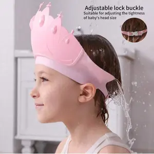 Baby Waterproof Bath Cap, Adjustable Buckle, Ear and Eye Protection, Hair Washing Hat, Perfect Gift for Babies, Shower Caps