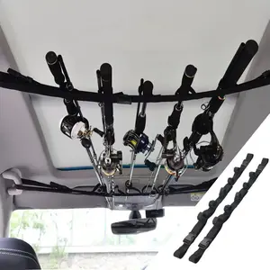 Fish Rod Holder Set of 2, Fishing Rods Holder, Car Headrest Fishing Rack, Universal Car Fishing Accessories, Multi-Functional In-Car Fish Rod Stand