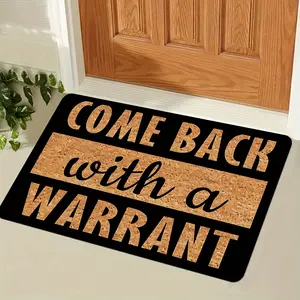 Come Back with A Search Warrant. "" Don't Knock on The Door Casually. "With An American Sense of Humor and Atmosphere, Enter The Room. Carpet Cushion Decoration. Soft Floor Mat Suitable for Home Decoration in Indoor Living Rooms, Bedrooms