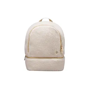 Lululemon City Adventurer Backpack: Mini Velvet Zip Closure for Women in Off-White