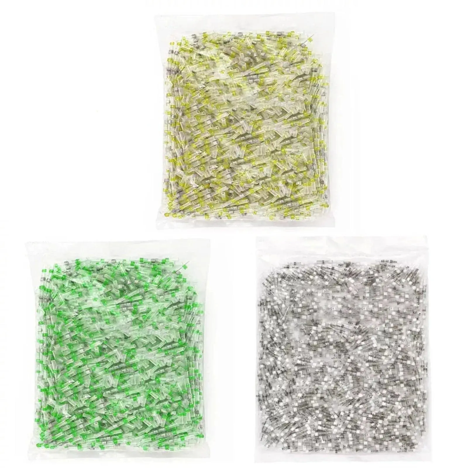 50-Piece Waterproof Heat Shrink Wire Connectors Kit, Green Solder Sleeve Tube Terminals, 18-16 AWG, 0.25-0.34mm², -55°C to 125°C, for Aerospace & Outdoor Wiring