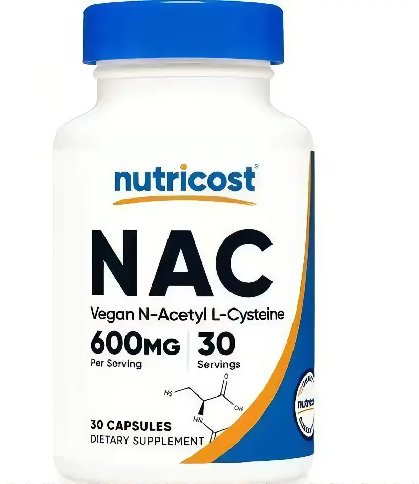 Nutricost NAC Vegan N-Acetyl L-Cysteine 600mg 30 Servings 30 Capsules Dietary Supplement