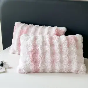 Plush Rabbit Fur Bed Pillowcase Set, Multi-Color Options, Soft and Warm, Fluffy and Comfortable, Easy to Store, Zipper Opening