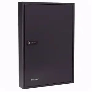 212 MAIN 100-Position Adjustable Key Cabinet with Combination Lock - Black Lock Box, Steel Body, Adjustable Hooks, Key Storage, Pre-Drilled Holes