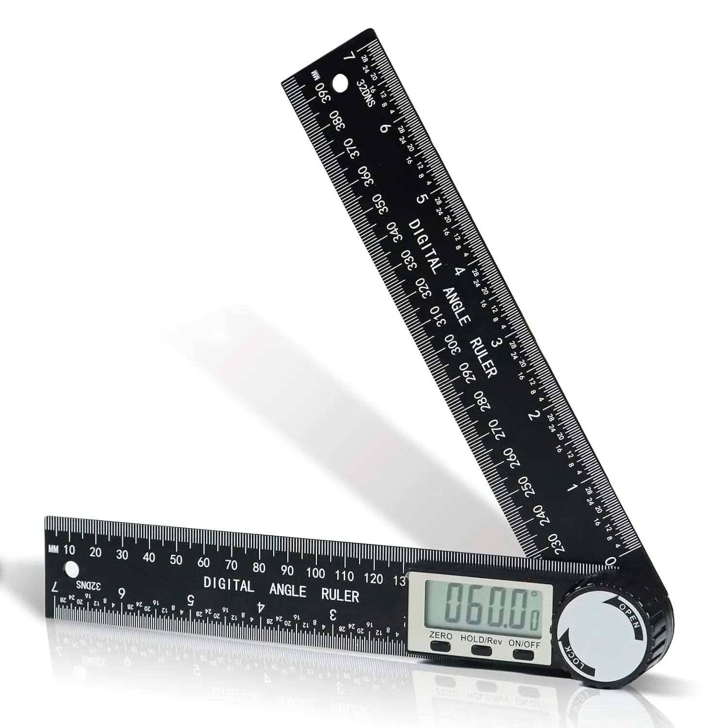 Third Generation Protractor Angle Finder, Digital Angle Ruler with 7inch/200mm, Angle Gauge for Woodworking/Carpenter/Construction Tools(2 Batteries Included) (Enhanced ABS)