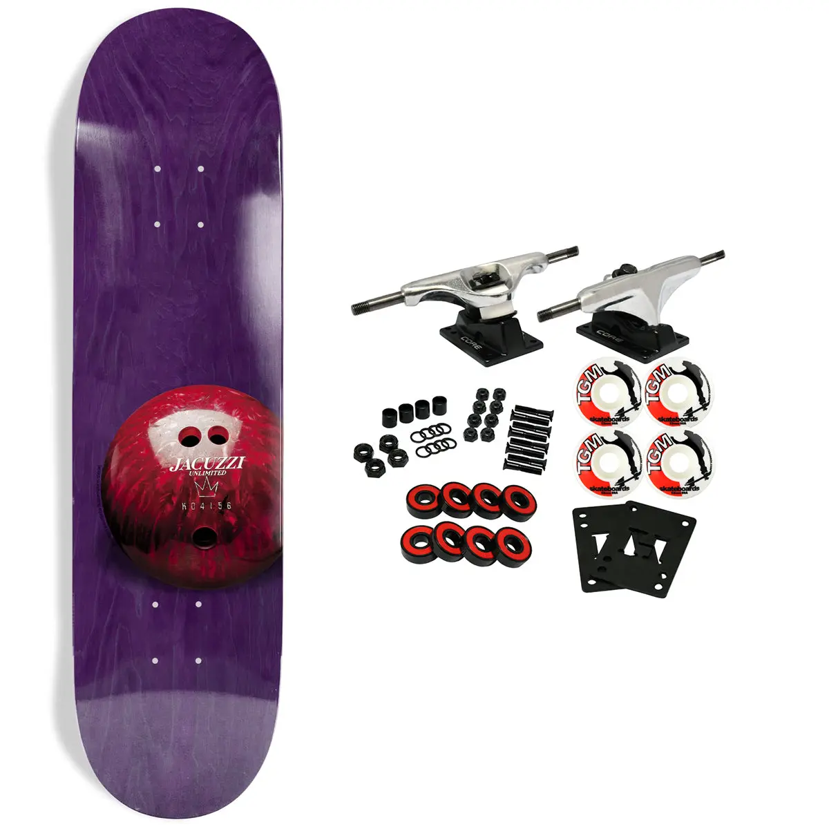 Jacuzzi Skateboard Complete Fourth Street Bowl Purple 9.0" x 32.1"