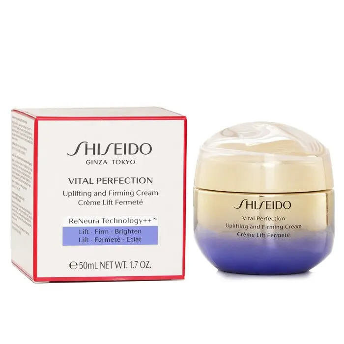 Shiseido Vital Perfection Uplifting-Firming Facial Moisturizer with Flower & Olive Extracts, 50ml/1.7oz, Hydrating Skincare Cream