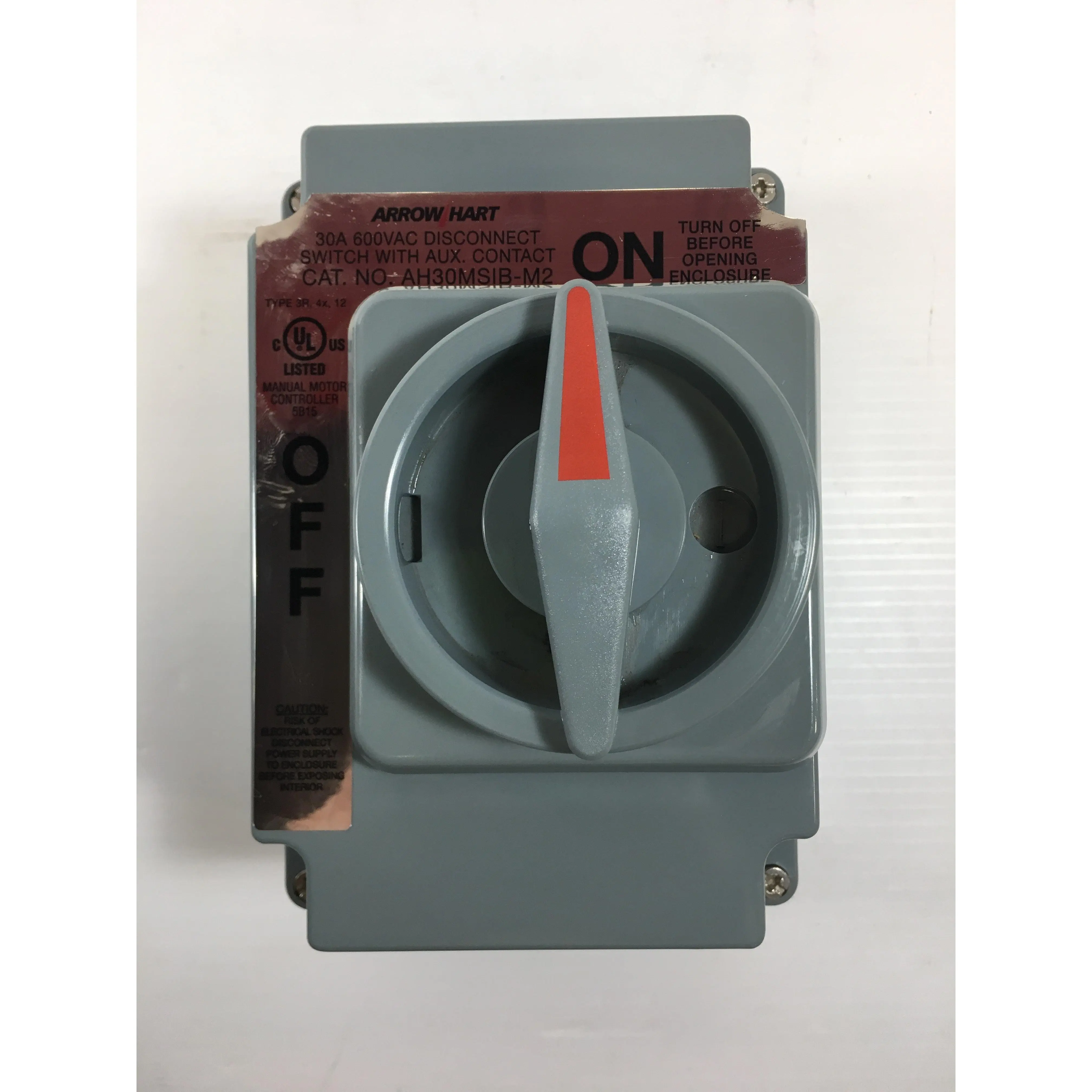 Eaton Arrow Hart AH30MS1B-M2 Disconnect Switch 30A Non-Fused Manual Cooper