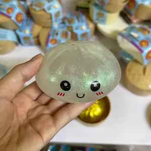 Dumpling white Squishy Toy with Box, Slow Rise Sensory Fidget for Adults & Kids