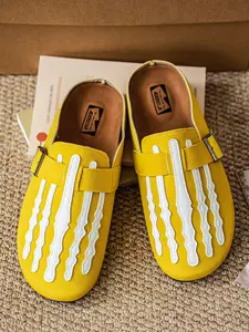 Men's Multi-Color Backless Clogs, Lightweight Non-Slip Casual Loafers with Adjustable Strap, Breathable Flat Shoes for Daily Wear, Travel & Office