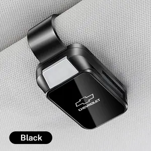 Car One-hand Press Eyeglasses Holder Sun Visor Glasses Clips Vehicle For Chevrolet Onix Cruze Silverado Impala Equinox Malibu Tahoe Cobalt Camaro Trax Car Essentials