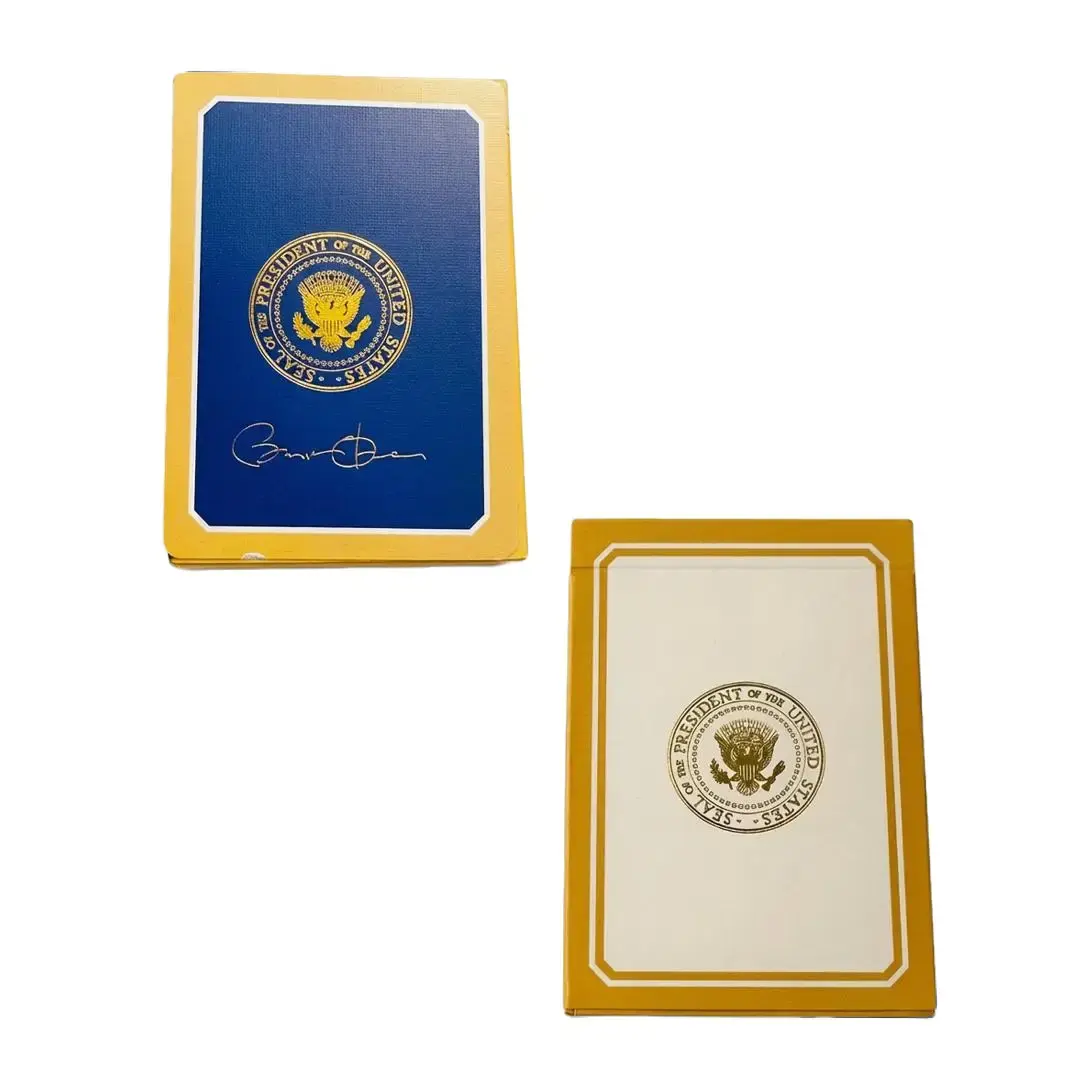 President Barack Obama Signature Presidential Blue Playing Cards Deck, Eagle Seal Poker Cards, 52 Cards + Jokers, Sealed Collectible Card Set with Box | President Barack Obama Signature President Seal Presidential Blue Playing Cards Deck Box